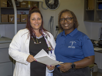 Inmate reciving medical care